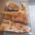 El cooksnap de Patty y Félix cuando hizo Tosta de salmón con encurtidos.