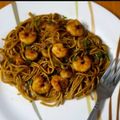 Anushree Das Biswas's cooksnap of when they made প্রন চিকেন চাউমিন (Prawn Chicken Chow mien recipe in Bengali).
