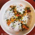Chandra kamdar का कुकस्नैप जब उन्होंने खीरा और गाजर का रायता(khira aur kgajar ka raita recipe in hindi) बनाया था।
