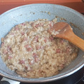 El cooksnap de Almudena Collado cuando hizo Risotto de jamón y champiñones.