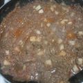 El cooksnap de Carlos F Morales cuando hizo Carne deshebrada y longaniza de soya con verduras.