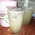 El cooksnap de Sayli Castro cuando hizo Agua de tuna con chía.