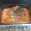 El cooksnap de Arcadio Delgado cuando hizo Aguja de ternera al horno con patatas panaderas.