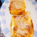 Cooksnap από Νικόλ_ στη συνταγή Φέτα ψητή στο φούρνο με μέλι και σουσάμι