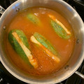 El cooksnap de Niobe Mateos Jiménez cuando hizo Calabacitas rellenas de queso, en caldillo de jitomate.