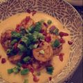 Kristy Lee's cooksnap of when they made Shrimp & Cheddar Jalapeño Grits with Cajun cream sauce.
