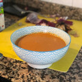 El cooksnap de Elena cuando hizo Crema de piquillos.