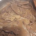 El cooksnap de Ainara Roca cuando hizo Hígado de cerdo encebollado.