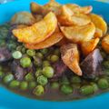 El cooksnap de Dos Rombos en la Cocina cuando hizo Ternera con guisantes.