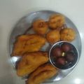 Pooja Maheshwari का कुकस्नैप जब उन्होंने ब्रेड पकौड़े (Bread pakode recipe in hindi) बनाया था।