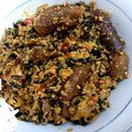 scrupmtious kitchen,kano's cooksnap of when they made Fried Egusi soup.