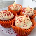 El cooksnap de Amaru Maeda cuando hizo Cupcakes red velvet.