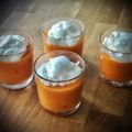 El cooksnap de Arianne cuando hizo Queso blanco y mascarpone con un couli de caqui.