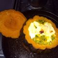 El cooksnap de Vilma cuando hizo Zapallo relleno con dip de queso crema y hojas de zanahoria.