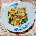 Cooksnap dari KasMira untuk resep Tumis Sawi Bakso Sosis Saus Tiram
