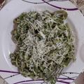 El cooksnap de Luciana Duran cuando hizo Pasta casera con salsa de espinaca y crema.