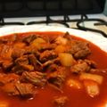 El cooksnap de Comidas de un Foráneo cuando hizo Carne con Chile Colorado a la Sonorense.