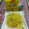 Rekha Ramchandani's cooksnap of when they made મેગી મસાલા પુલાવ (Maggi masala pulao recipe in gujarati).