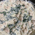 El cooksnap de Fabiola Langarica cuando hizo Pollo en crema con espinacas.