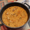 El cooksnap de Rafel Curto cuando hizo Arroz con conejo.