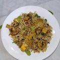 Mother's Delight's cooksnap of when they made Soya Chaap Biryani with green chutney.