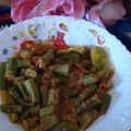 Amber Fawad's cooksnap of when they made Okra Bhujia.