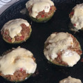 El cooksnap de Carolina Romero cuando hizo Zapallitos rellenos de carne y arroz.