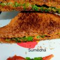 Sumedha Joshi's cooksnap of when they made चिझी व्हेजी सॅन्डविच (cheese veg sandwich recipe in marathi).