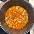El cooksnap de Miriam cuando hizo Garbanzos con mejillones.