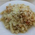 El cooksnap de Getsemany Delgado cuando hizo Pasta arrabiata con pollo.