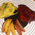 Kimberly's cooksnap of when they made country style pork ribs.