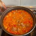 El cooksnap de Nacho Albarrán cuando hizo Arroz caldoso de butifarra, espárragos y alcachofas.