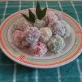 Cooksnap dari Rinai Hamsyah untuk resep 454. Klepon Rainbow