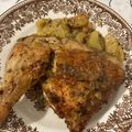 El cooksnap de Sara Davalos cuando hizo Cuartos traseros de pollo al horno con papas.