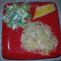 Tonya's cooksnap of when they made Shrimp Scampi.