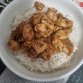 El cooksnap de Mica cuando hizo Pollo agridulce.