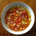 El cooksnap de Mercedes Cossío cuando hizo Gazpacho Extremeño.