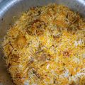 Hina Ibrahim's cooksnap of when they made Sindhi chicken biryani.