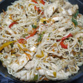 El cooksnap de Esther Herrera cuando hizo Pasta china con pechuga de pollo y salsa de soja.