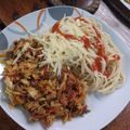 El cooksnap de Arantxa Montalà cuando hizo Cerdo salteado con verduras o wok de cerdo.