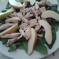El cooksnap de Gaby cuando hizo Ensalada de espinacas con peras y pollo.