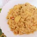 Ghazala Israr's cooksnap of when they made Matar aalo pulao.