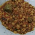 Wajiha Zafar's cooksnap of when they made Chana dal fry Dhabha style.