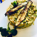 El cooksnap de Laura Cotter cuando hizo Quinoa con verduras y crujiente de calabacín.