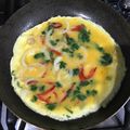 El cooksnap de Camila Reyes cuando hizo Tortilla de espinacas con huevo.