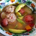 cooking*diva's cooksnap of when they made Caldo de Albondigas ( Meatball Soup ).