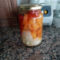 El cooksnap de Stella Galarraga cuando hizo Pickles de coliflor, zanahorias y cebollas como los de mi abuela.