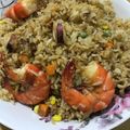 Cooksnap Mohd Haziq Haiqal semasa beliau membuat Nasi goreng seafood.