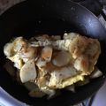 El cooksnap de annabella cuando hizo Omelette de papa, jamón y queso.