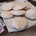 El cooksnap de Carla Chiodi cuando hizo Pan árabe integral.
